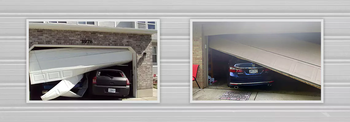 Repair Commercial Garage Door Got Hit By A Car in Elgin, Illinois